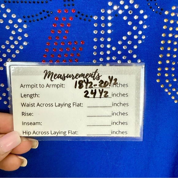 Bebe Blue Short Sleeve Tee W/ BEBE In Rhinestones In AC/DC Pattern, NWOT, Size L - Picture 10 of 10